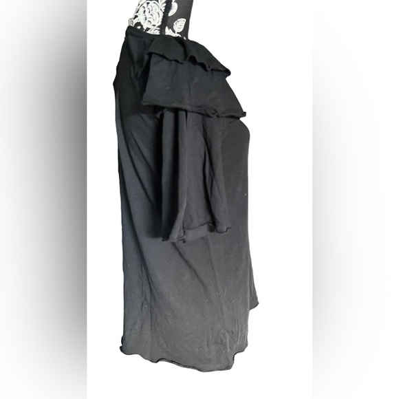 Chaser NWT RUFFLE SHOULDER FLOUNCY RAGLAN TEE - Picture 4 of 7